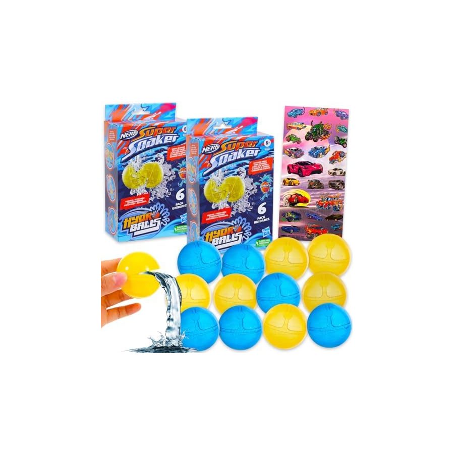 Super Soaker Hydro Ball Set with Stickers (12)